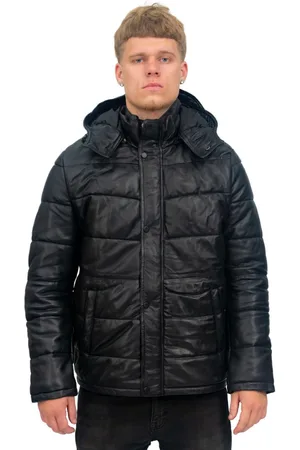 Infinity Heren puffer leren bomberjack-Alicante