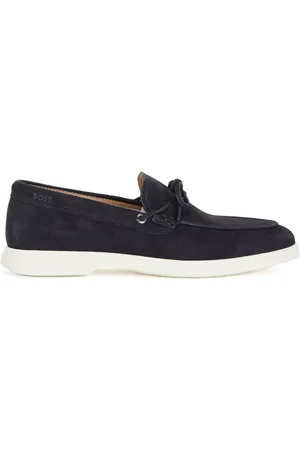 HUGO BOSS Herenschoenen Sienne Moccasin in Donkerblauw