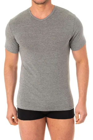 Abanderado Heren-T-shirt korte mouw V-hals A040X
