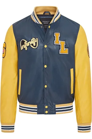 Infinity Heren honkbal leren Letterman bomberjack - Ashwood