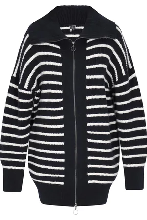 Dreimaster Vest Dames marine wol wit