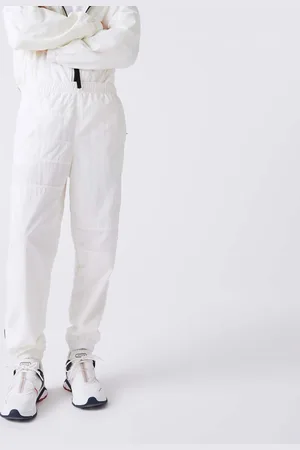 Lacoste Witte Patchwork waterafstotende trainingsbroek voor heren