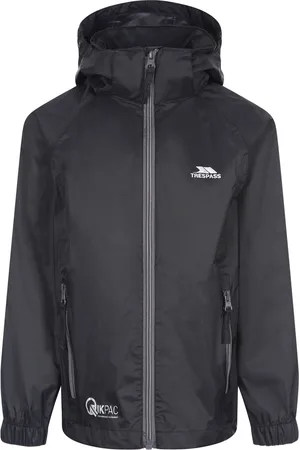 Trespass Kinderen/Kinderen Qikpac X Unisex Packaway Jacket ( /Koolstof)