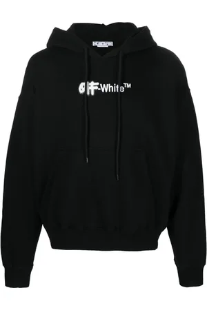 OFF-WHITE Spray Helvetica Skate Fit Negro Kapuzenpullover