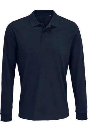 Sols Unisex Prime Pique Polo voor volwassenen met lange mouwen (Franse marine)