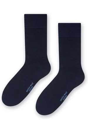Steven Heren 1 Paar Originele Merino Wol Sokken voor de Winter - Marine