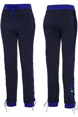 PUMA X Rihanna Fenty Womens Laced Pants Joggers Navy 577288 02