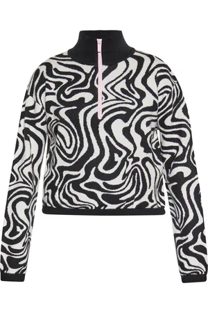 myMo Jumper Dames wol wit zwart