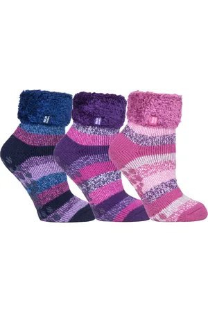 Heat Holders Set van 3 gevoerde antislipsokken voor dames - Pack 5