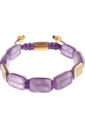 Nialaya Cz Amethist 18k Gouden Armband
