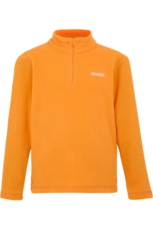 Regatta Geweldige Outdoors Kinder Hot Shot II Half Zip Fleece Hoodie (Helder goudsbloem)