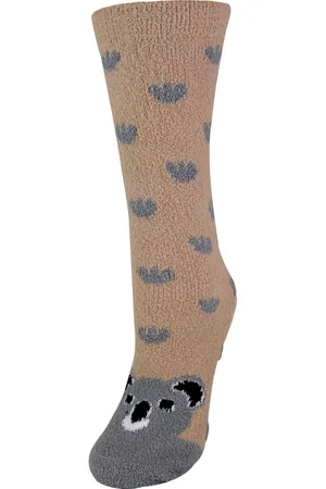 Sock Snob Nieuwigheid pantoffelsokken voor dames met dierenmotieven - Koala