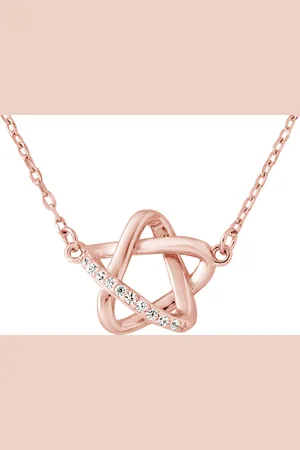 LOVA Etoiles ketting 6 vestigingen zirkoniumoxiden zilver 925 vergulde