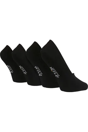 Wild Feet 4 Paar Multipack Dames Bamboe No Show Sokken - Laser Cut Loafer Ped