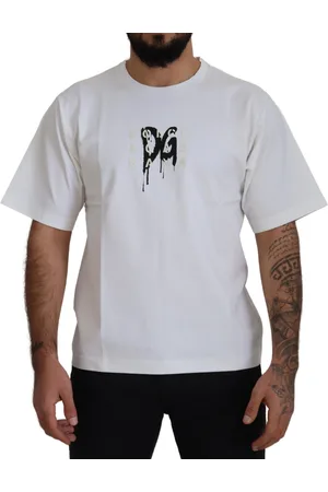 Dolce & Gabbana Graffiti-logoprint met T-shirt met rubbereffect in