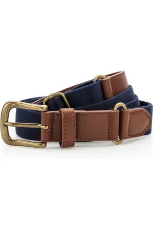 Asquith Heren Fauxleer en Canvasgordel (Marine)