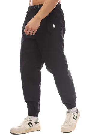 MARCELO BURLON Cross Cotton Buckle Werkbroek voor heren in zwart-wit