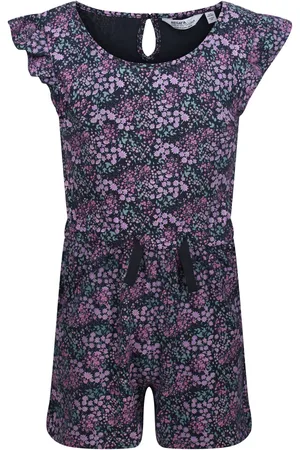 Regatta Kinder/Kids Dasie Ditsy Print Ruffle Speelpakje (Marine)