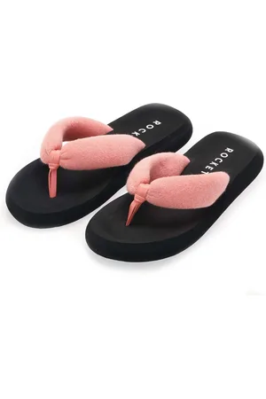 Rocket Dog Dames Sunset Puff teenslippers in Peach