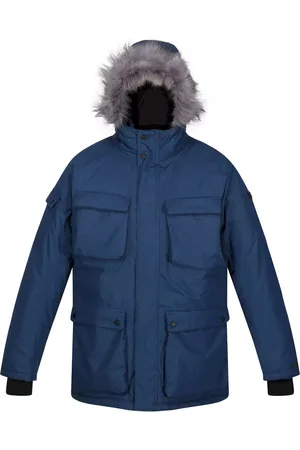 Regatta Heren Aziel Waterdichte Parka (Donkere Denim)