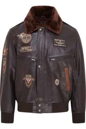 Infinity Heren lederen US Air Force bomberjack-Lieksa