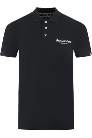 Aquascutum London Classic Black Polo Shirt