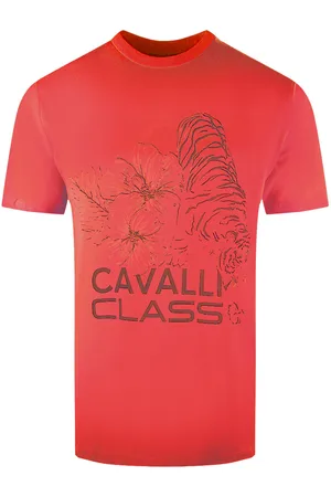 Roberto Cavalli Floral Tiger Design T-shirt