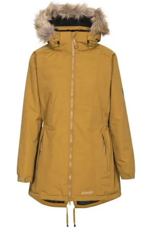 Trespass Dames Celebrity Geïsoleerd Extra Lange Parka Jas ( bruin)