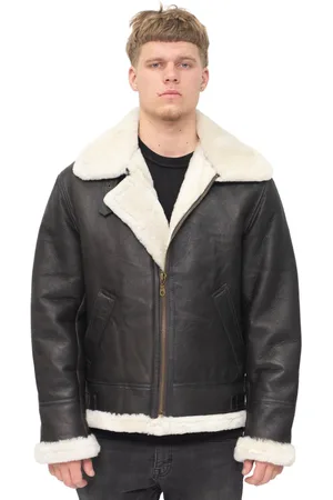 Infinity Heren B3 Aviator echt schapenvachtleer vliegend jack-Oxford