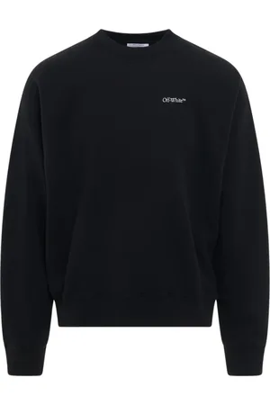 OFF-WHITE Scratch Tab Box Design Skate Fit Black Sweatshirt