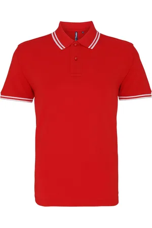 Asquith Heren Klassiek Fit getipt Poloshirt ( /wit)