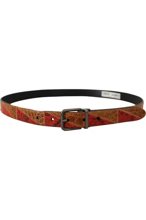 Dolce & Gabbana Exotische Vintage Chroom Gesp Riem
