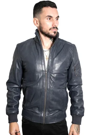 Infinity Heren lederen varsity bomberjack-Adana