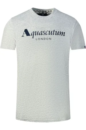 Aquascutum London Brand Logo Grey T-Shirt