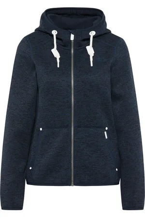 Icebound Yuka serie Gebreide fleece jas Dames marine gem
