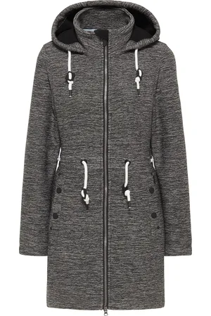 Icebound Yuka serie Gebreide fleece jas Dames graniet grijs melange