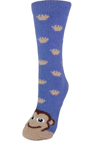 Sock Snob Nieuwigheid pantoffelsokken voor dames met dierenmotieven - Aap
