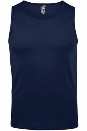 Sols Heren Justin Mouwloze Tank / Vest Top (Franse marine)
