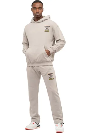 Tom Barron Heren trainingspak met geborduurde badge, oversized