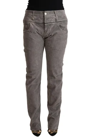 ACHT Katoenen Straight Fit Broek Met Hoge Taille