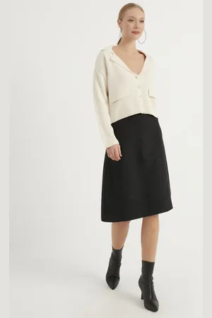 HERITA Zwarte Midi Rok