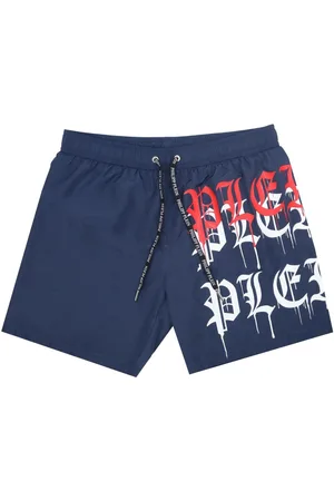 Philipp Plein Melting Logos marineblauwe zwemshort