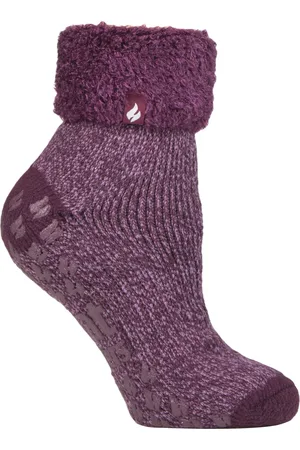 Heat Holders Non Slip Bedsokken voor dames - Rose / Mauve (Queenstown)