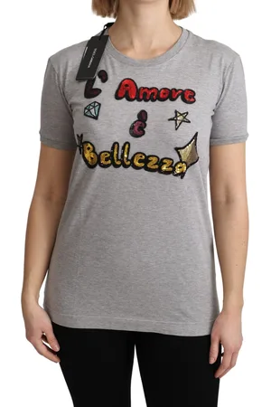 Dolce & Gabbana Katoenen top met pailletten