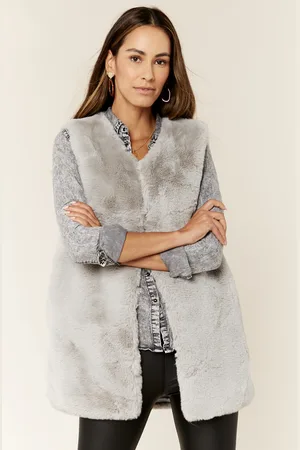 Gini London Geen snit mouwloos gilet van imitatiebont