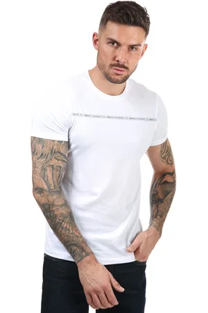 Armani Exchange Logo T-Shirt voor heren in white
