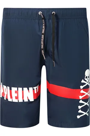 Philipp Plein TM Skull And Bones Navy Swim Shorts