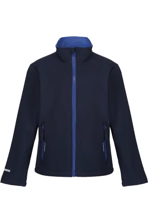 Regatta Kinder/Kids Ablaze 2 Layer Soft Shell Jas (Marine/Nieuw Koninklijk)