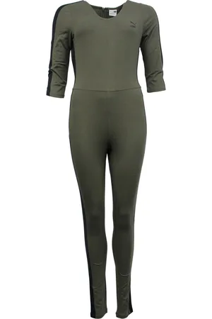 PUMA Archive T7 Womens Olive Night Khaki katoenen jumpsuit 573534 14