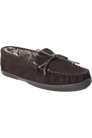 Hush Puppies Heren Ace Slip On Leren Slipper (Chocolade)